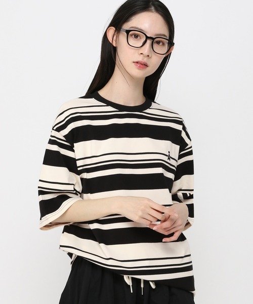 ALAND（エーランド）の「【UNISEX】ALAND／AロゴボーダーT（Tシャツ/カットソー・レディース・ネイビー/ホワイト/ブルー・MEDIUM/LARGE）」の17枚目の写真