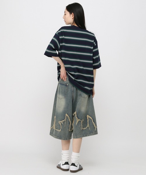 ALAND（エーランド）の「【UNISEX】ALAND／AロゴボーダーT（Tシャツ/カットソー・レディース・ネイビー/ホワイト/ブルー・MEDIUM/LARGE）」の21枚目の写真