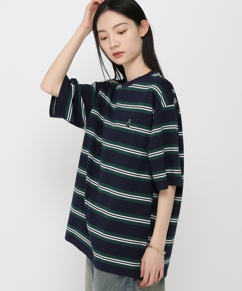 ALAND（エーランド）の「【UNISEX】ALAND／AロゴボーダーT（Tシャツ/カットソー・レディース・ネイビー/ホワイト/ブルー・MEDIUM/LARGE）」の22枚目の写真