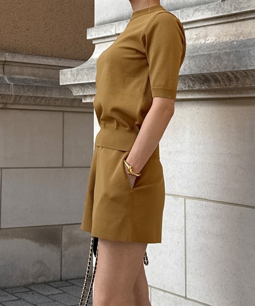 JENNE(ジェンヌ)の「エアリーサマーニットパンツ【UVカット・マシンウォッシャブル】(その他パンツ・レディース・キャメル/ブラック・SMALL/MEDIUM/LARGE)」の12枚目の写真