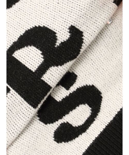 EVRIS（エヴリス）の「ジャガードハーフスリーブニットトップス（ニット/セーター・レディース・ブルー/ブラック/ホワイト・FREE）」の9枚目の写真