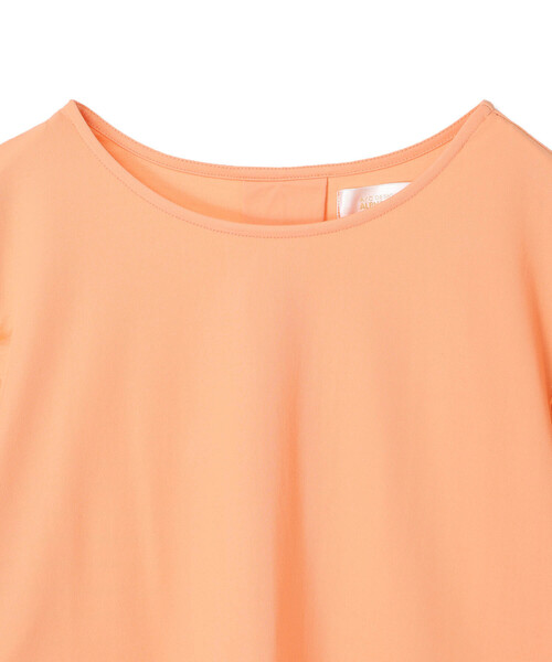 A/C DESIGN BY ALPHA CUBIC（エーシーデザインバイアルファキュービック）の「【接触冷感・UVカット】カットジャガード切替えプルオーバー（Tシャツ/カットソー・レディース・オレンジ/オフホワイト/ブラック・M/L）」の22枚目の写真