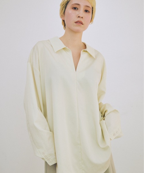 シャツ/ブラウス(長袖/七分) TODAYFUL - louren oversize skipper shirt セール】【Oversized skipper shirt】/オーバーサイズスキッパー