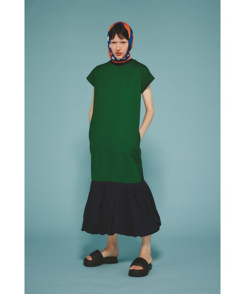 HeRIN.CYE（ヘリンドットサイ）の「Ponte docking balloon one piece　　ポンチドッキングバルーンワンピース（ワンピース・レディース・グレー/グリーン・36/38）」の10枚目の写真