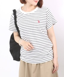 U.S.POLO ASSN.（ユーエスポロアッスン）ブランドロゴワンポイント刺繍 無地・ボーダー柄Tシャツ レディース
