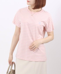 U.S.POLO ASSN.(ユーエスポロアッスン)ブランドロゴワンポイント刺繍 無地・ボーダー柄Tシャツ レディース