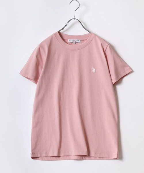 U.S. POLO ASSN.(ユーエスポロアッスン)の「U.S.POLO ASSN.(ユーエスポロアッスン)ブランドロゴワンポイント刺繍 無地・ボーダー柄Tシャツ レディース(Tシャツ/カットソー・レディース・ピンク/ブルー系その他/ピンク系その他/オフホワイト/グリーン系その他/ネイビー/ホワイト系その他/ライム・L/M)」の22枚目の写真