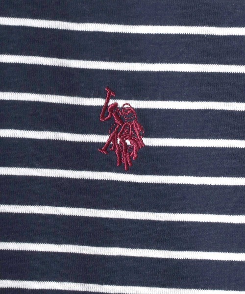 U.S. POLO ASSN.(ユーエスポロアッスン)の「U.S.POLO ASSN.(ユーエスポロアッスン)ブランドロゴワンポイント刺繍 無地・ボーダー柄Tシャツ レディース(Tシャツ/カットソー・レディース・ピンク/ブルー系その他/ピンク系その他/オフホワイト/グリーン系その他/ネイビー/ホワイト系その他/ライム・L/M)」の21枚目の写真