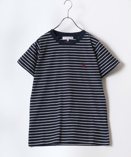 U.S. POLO ASSN.(ユーエスポロアッスン)の「U.S.POLO ASSN.(ユーエスポロアッスン)ブランドロゴワンポイント刺繍 無地・ボーダー柄Tシャツ レディース(Tシャツ/カットソー・レディース・ピンク/ブルー系その他/ピンク系その他/オフホワイト/グリーン系その他/ネイビー/ホワイト系その他/ライム・L/M)」の19枚目の写真