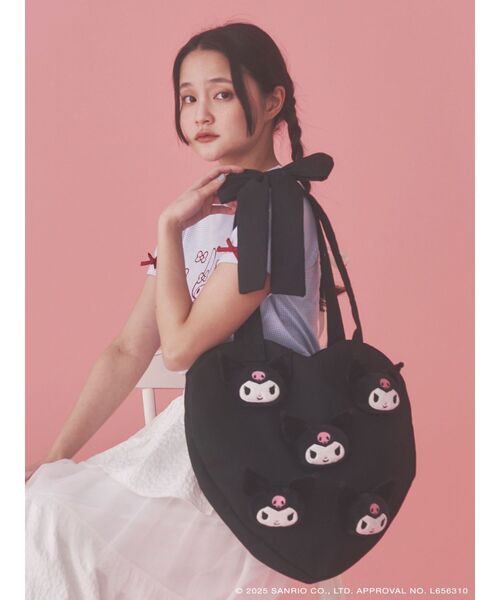 merry jenny メリージェニー マイメロディ 赤 ハートトートバッグ メリージェニー merry jenny 【メロクロコラボ】My Melody heart