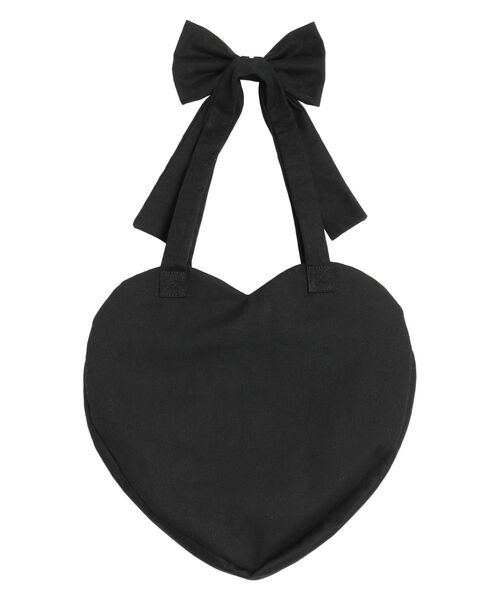 merry jenny(メリージェニー)の「【メロクロコラボ】KUROMI heart tote bag(トートバッグ・レディース・ブラック・FREE)」の9枚目の写真