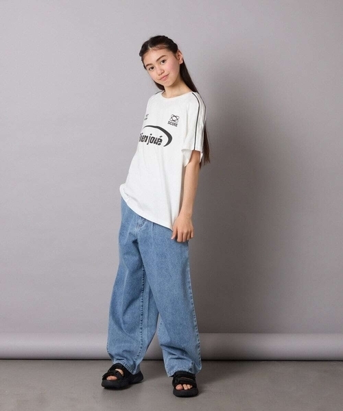 a.v.v（アーヴェヴェ）の「[130]バレルデニム（デニムパンツ・キッズ・ダークインディゴブルー・130）」の4枚目の写真