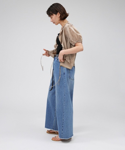 PROVOKE （プロヴォーク）の「【provoke】ラッフルブラウス（シャツ/ブラウス・レディース・ブラック/ベージュ・フリー）」の3枚目の写真