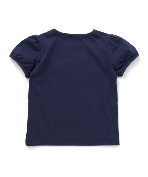 BeBe（ベベ）の「【WEB限定】発泡プリントお花ロゴ天竺半袖Tシャツ(100~140cm)（Tシャツ/カットソー・キッズ・ネイビー/パープル・110cm/120cm/130cm/140cm/100cm）」の9枚目の写真