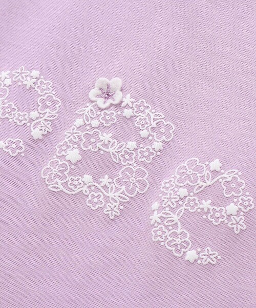 BeBe（ベベ）の「【WEB限定】発泡プリントお花ロゴ天竺半袖Tシャツ(100~140cm)（Tシャツ/カットソー・キッズ・ネイビー/パープル・110cm/120cm/130cm/140cm/100cm）」の14枚目の写真