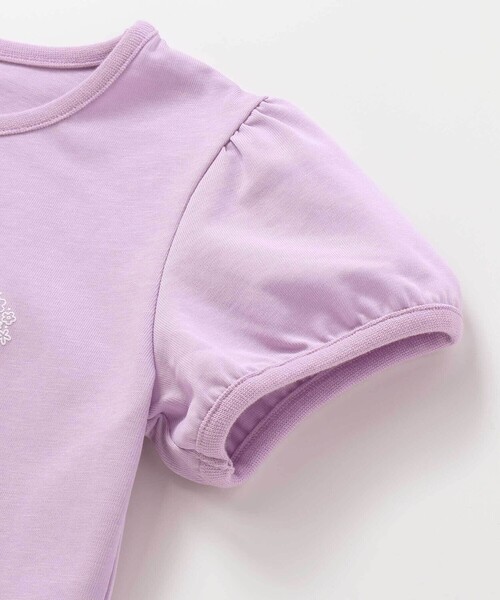 BeBe（ベベ）の「【WEB限定】発泡プリントお花ロゴ天竺半袖Tシャツ(100~140cm)（Tシャツ/カットソー・キッズ・ネイビー/パープル・110cm/120cm/130cm/140cm/100cm）」の15枚目の写真