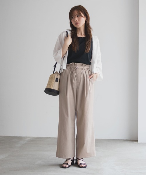 セール】NAVY 【ベルト付き】ハイウエストパンツ（その他パンツ