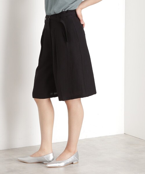 THE SHOP TK (ザ ショップ ティーケー )の「リネン混ハーフパンツ【洗える/セットアップ可】(その他パンツ・レディース・オフホワイト/ブラック/ベージュ・12/13)」の12枚目の写真