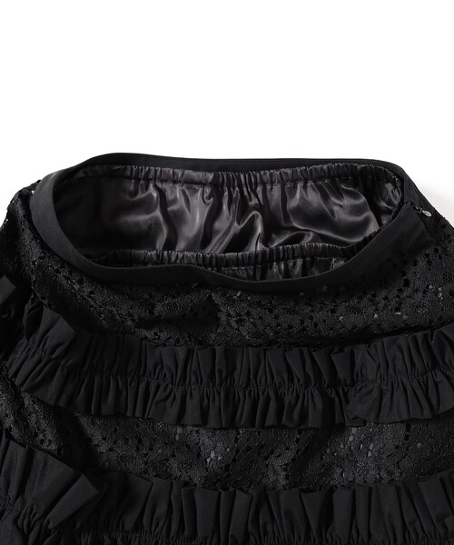 A PUPIL(アピューピル)の「A PUPIL / フリル レース スカート(スカート・レディース・ブラック・SMALL/MEDIUM)」の6枚目の写真