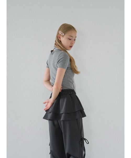 Uenui(ウニュイ)の「volume ribbon tops(Tシャツ/カットソー・レディース・アイボリー/グレー/パープル/ライトブルー/ブラック・FREE)」の21枚目の写真
