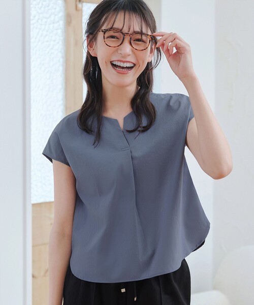 Tiaclasse（ティアクラッセ）の「【トップス&スカートセット】ストレッチタフタセットアップ（セットアップ・レディース・モカ/ブラック/ブルー・XL/XXL）」の8枚目の写真