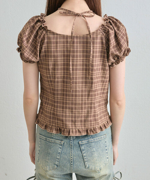 OLIVE des OLIVE（オリーブデオリーブ）の「【デコルテ綺麗見え】ダブルジップオフショルブラウス（シャツ/ブラウス・レディース・ブラウン/ブラック/オフホワイト/グレー・FREE）」の9枚目の写真