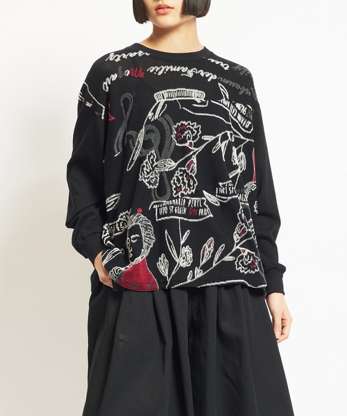 gomme（ゴム）の「ファミリーツリーJQ　バルーンＴ（Tシャツ/カットソー・レディース・ホワイト/ブラック/グレー・MEDIUM）」の3枚目の写真