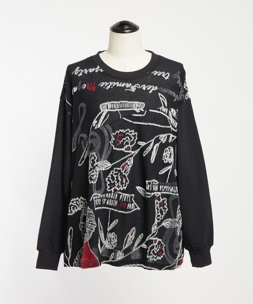 gomme（ゴム）の「ファミリーツリーJQ　バルーンＴ（Tシャツ/カットソー・レディース・ホワイト/ブラック/グレー・MEDIUM）」の13枚目の写真