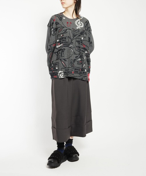 gomme（ゴム）の「ファミリーツリーJQ　バルーンＴ（Tシャツ/カットソー・レディース・ホワイト/ブラック/グレー・MEDIUM）」の11枚目の写真