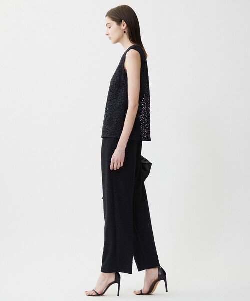 ICB(アイシービー)の「シャイニーラメジャガード セミワイドパンツ(その他パンツ・レディース・ブラック系・X-SMALL/MEDIUM/SMALL)」の3枚目の写真