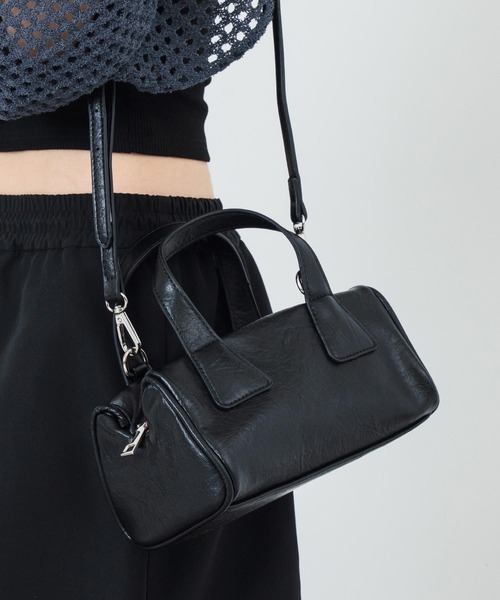 ANAP（アナップ）の「フェイクレザー モノグラム ハンドバッグ（ハンドバッグ・レディース・ホワイト/イエロー/ブラック・FREE）」の3枚目の写真