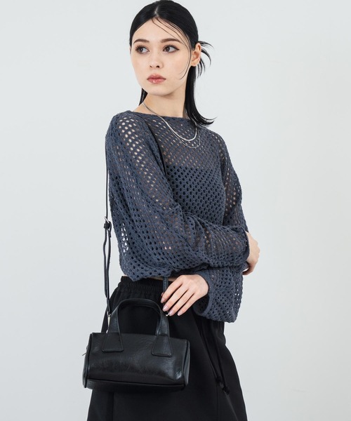 ANAP（アナップ）の「フェイクレザー モノグラム ハンドバッグ（ハンドバッグ・レディース・ホワイト/イエロー/ブラック・FREE）」の20枚目の写真