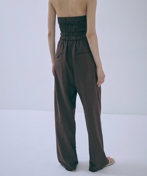 EN NEUME(エンノイム)の「Heritage Bandeau Jumpsuit(サロペット/オーバーオール・レディース・ブラウン/イエロー・1/0)」の8枚目の写真
