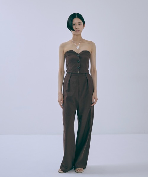 EN NEUME(エンノイム)の「Heritage Bandeau Jumpsuit(サロペット/オーバーオール・レディース・ブラウン/イエロー・1/0)」の18枚目の写真