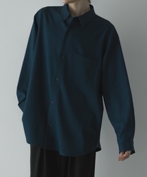 ameri ダークブルーオーバーサイズシャツ ANGIE（アンジー）の「オーバーサイズ ワイドカフス レギュラー