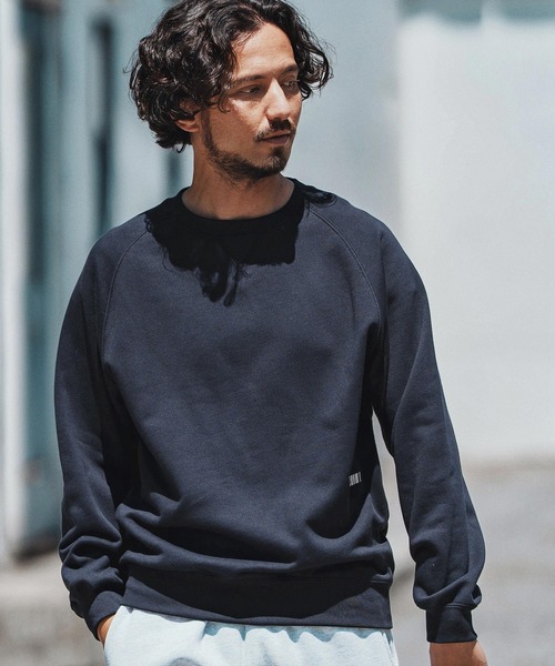 felkod（フィルコッド）の「msw1691- Double Embroidery Gusset Sweat Pullover スウェット（スウェット・メンズ・ブラック/トップグレー/ネイビー・S/M/L/XL）」の6枚目の写真