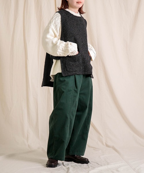 Brocante（ブロカント）の「[Brocante / ブロカント] コットンアクリル ぺシュールラピエセトリコ（ニット/セーター・レディース・アイボリー/グレー・2）」の17枚目の写真