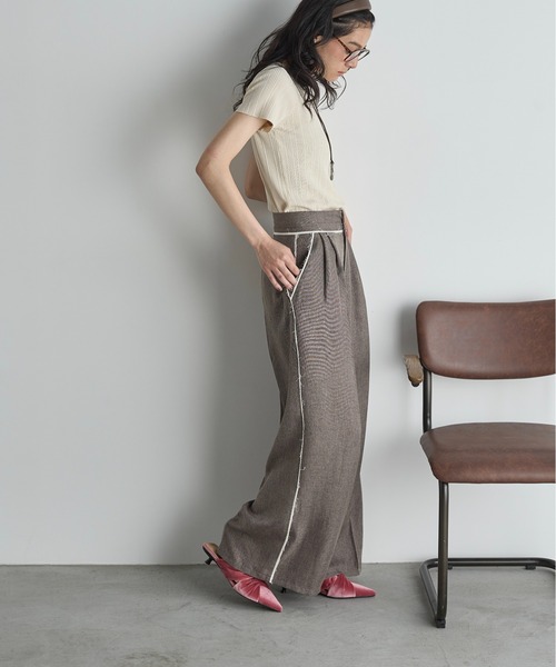 THE YOn（ザヨン）の「ツイストドレープアッパーベロアサンダル（サンダル・レディース・ピンク/ブラウン/グリーン・37/38/39）」の5枚目の写真