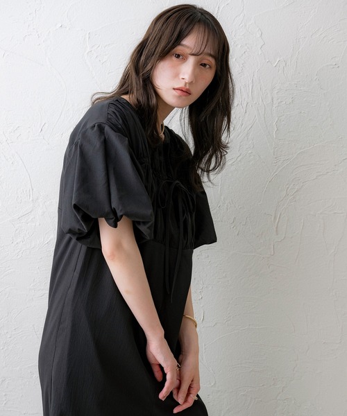 NOAHL（ノアル）の「【NOAHL】楊柳バルーンスリーブオールインワン（つなぎ/オールインワン・レディース・ミント/アイボリー/ブラック・S/M）」の12枚目の写真