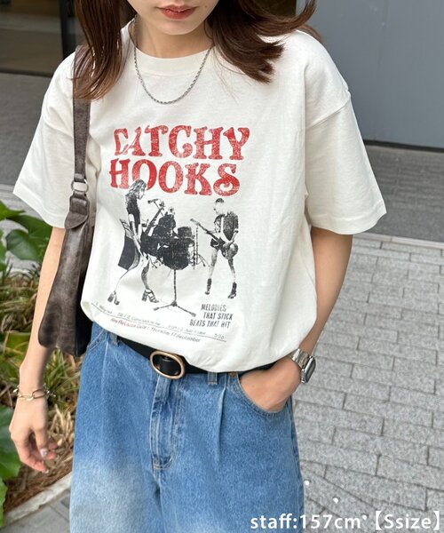 DISCOAT(ディスコート)の「【ユニセックス】ヴィンテージロックTシャツ(Tシャツ/カットソー・レディース・チャコールグレー/オフホワイト・SMALL/FREE)」の3枚目の写真