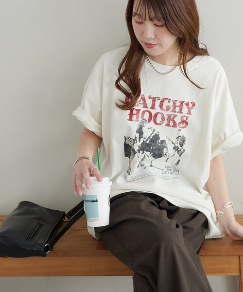 DISCOAT(ディスコート)の「【ユニセックス】ヴィンテージロックTシャツ(Tシャツ/カットソー・レディース・チャコールグレー/オフホワイト・SMALL/FREE)」の11枚目の写真