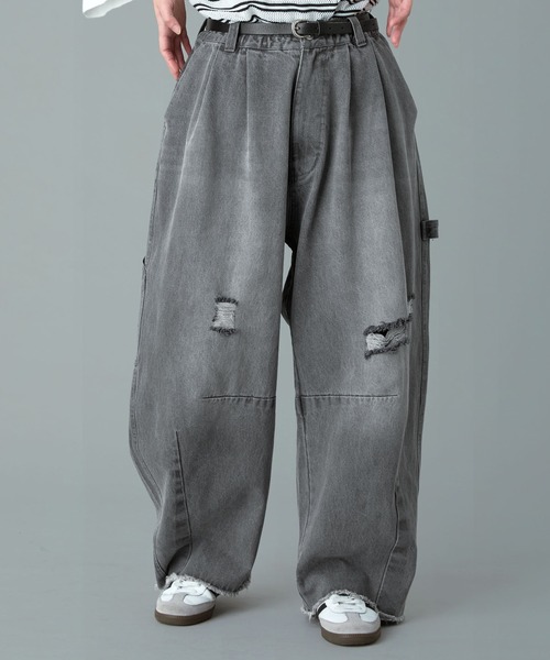 パンツ marno Yves denim pants /  gray Easel Soft Washed Stretch Denim Pants – The Colony Shop