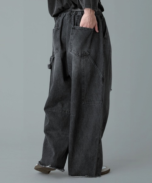 RUUBON(ルーボン)の「【RUUBON】painter curve damage denim pants / ペインターカーブダメージデニムパンツ(デニムパンツ・メンズ・グレー/ダークグレー・S/M/L)」の18枚目の写真