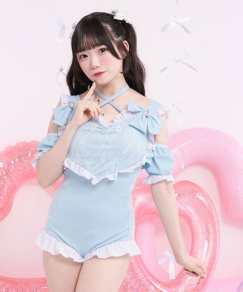 Princess Melody ピンク苺フリル水着 Princess Melody ピンク苺フリル水着 （トップス|地雷系・量産型
