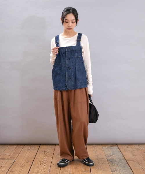 URCH RNA(アーチ アールエヌエー)の「R4354 コックさんの綿麻カルゼパンツ(その他パンツ・レディース・オートミール/モカ/グリーン/ブラック・FREE)」の14枚目の写真