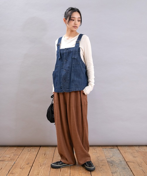 URCH RNA(アーチ アールエヌエー)の「R4354 コックさんの綿麻カルゼパンツ(その他パンツ・レディース・オートミール/モカ/グリーン/ブラック・FREE)」の15枚目の写真