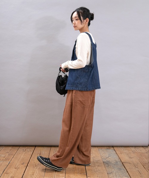 URCH RNA(アーチ アールエヌエー)の「R4354 コックさんの綿麻カルゼパンツ(その他パンツ・レディース・オートミール/モカ/グリーン/ブラック・FREE)」の17枚目の写真