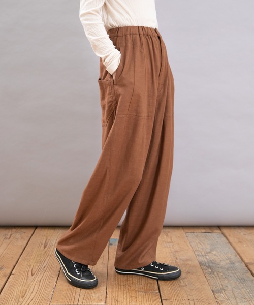 URCH RNA(アーチ アールエヌエー)の「R4354 コックさんの綿麻カルゼパンツ(その他パンツ・レディース・オートミール/モカ/グリーン/ブラック・FREE)」の6枚目の写真