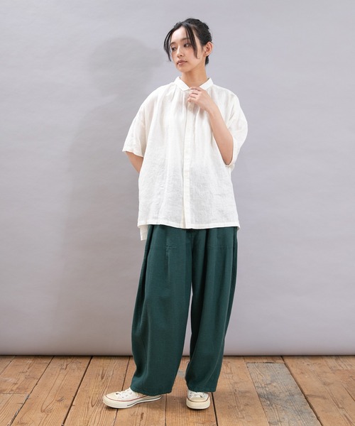 URCH RNA(アーチ アールエヌエー)の「R4354 コックさんの綿麻カルゼパンツ(その他パンツ・レディース・オートミール/モカ/グリーン/ブラック・FREE)」の21枚目の写真