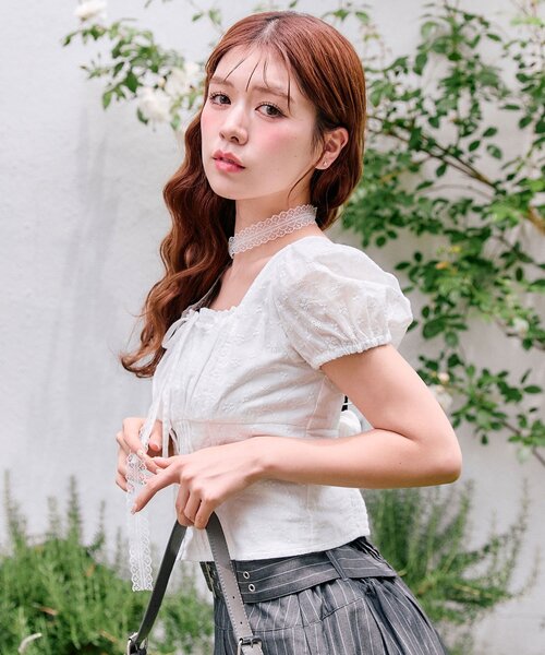OLIVE des OLIVE（オリーブデオリーブ）の「コンパクトガーリーブラウス（シャツ/ブラウス・レディース・サックスブルー/イエロー/オフホワイト・FREE）」の10枚目の写真
